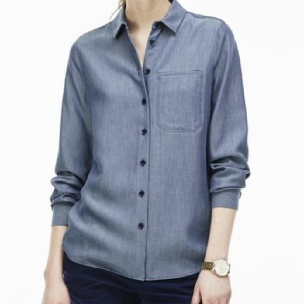 LACOSTE 36 Women's Slim Fit Denim Long Sleeves, Small Casual